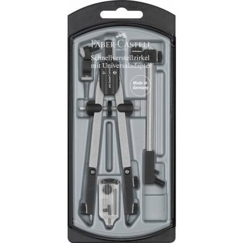 Faber-castell - compas de quick-fit mit Verlängerungsstange - Gelenke an beiden Armen - Zubehör de replacement - adapter universal