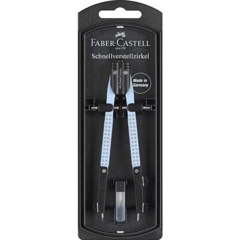 Faber-Castell Grip Zirkel 2001 - Hellblau, präzise, für Schüler