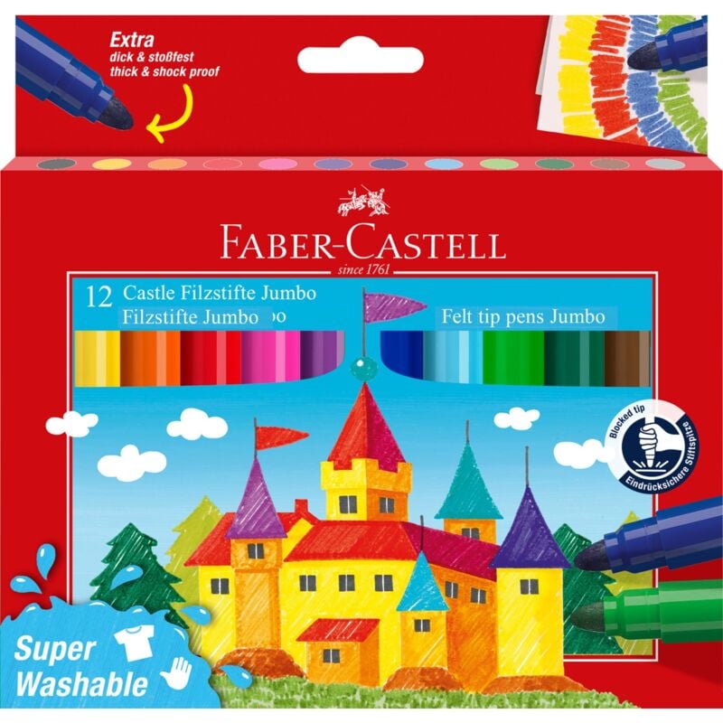 Faber-Castell Jumbo Schlossmarker 12 Farben