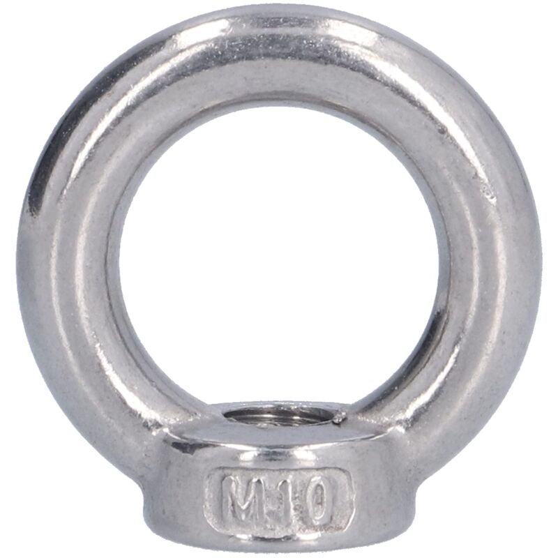 Fafeicy 10 Stück Ringmutter, Edelstahl-Hubmutter, Schwerlast-Ringschrauben für Marine, Maschinenbaukrane, Metallurgie, Eisenbahnverladung(M5), Nuss