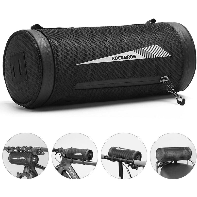 Fahrrad-Lenkertasche, wasserdicht, für Radfahren, vorne, Aufbewahrungstasche, Fahrrad-Handy-Halterung, vorne am Rahmen oben