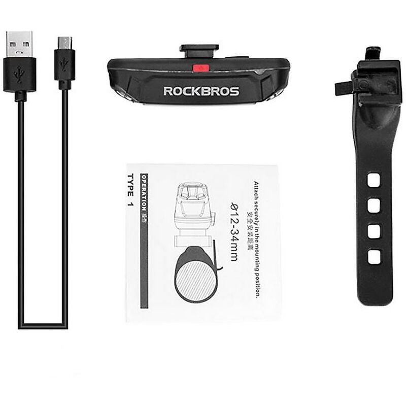 Woosien - Fahrrad Licht Wasserdichte Fahrrad Rücklicht usb Aufladbare Sicherheit Zurück Licht Warnung Led Fahrrad Hinten Li