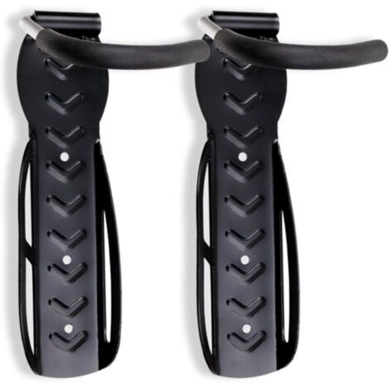 Fahrrad-Wandhaken – Fester Haken – Fahrradträger, Wandhalterung – Schwarz, 2 Stück
