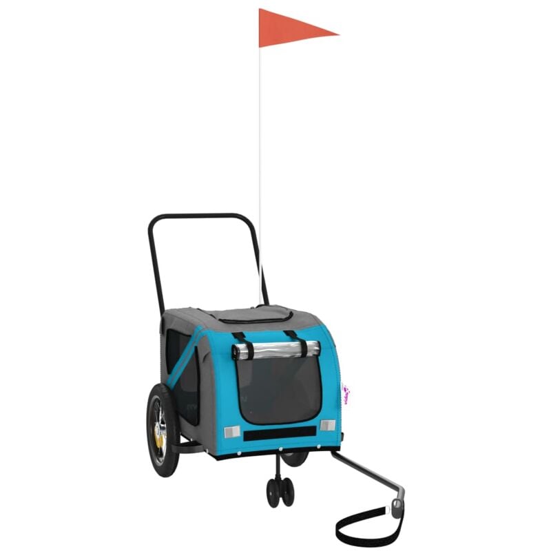 Fahrradanhänger Hunde Blau und Schwarz Oxford-Gewebe & Eisen Vidaxl