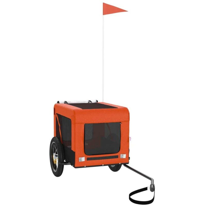 Fahrradanhänger Hunde Orange und Schwarz Oxford-Gewebe & Eisen - Vidaxl