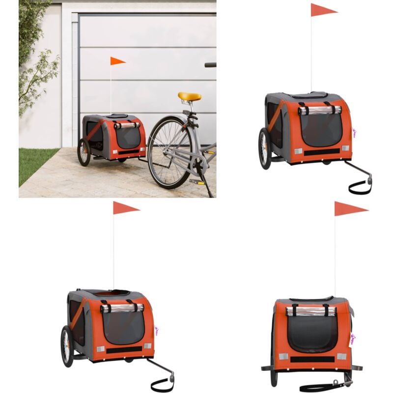 Fahrradanhänger Hunde Orange und Schwarz Oxford-Gewebe & Eisen - Fahrradanhänger Hund - Fahrradanhänger Hunde - Home & Living - Orange