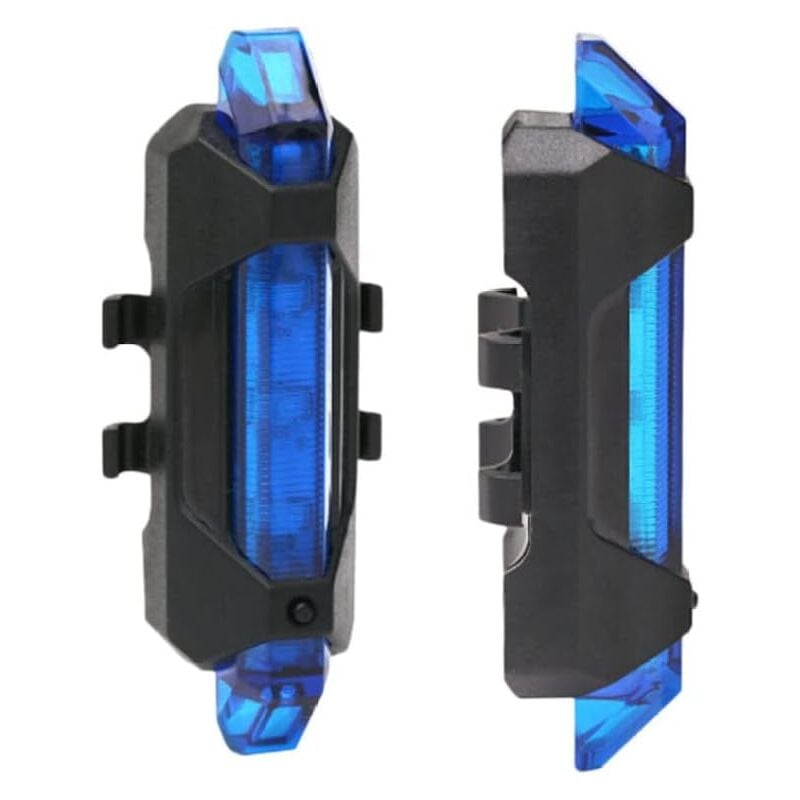 Aougo - Fahrradrücklicht, wasserdichte Fahrrad-Hintergrundbeleuchtung, Fahrrad-Rücklicht für LED-Anzüge, Berg-LED-Rücklicht, 2 Stück (blau)