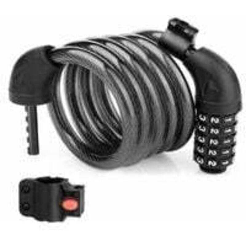 Fahrradschloss, T-Audace Fahrradschloss Kabelschloss für Fahrrad, Roller, Motorrad, Fahrrad mit 5-stelligem intelligentem Code,