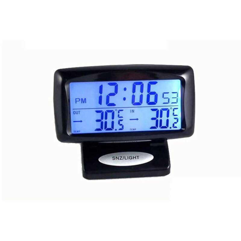 Fahrzeugthermometer mit Uhr, Temperaturmesswerkzeug, kleine Digitaluhr, elektronische Uhr, Digitalanzeige, Uhrthermometer für den Autoinnenraum