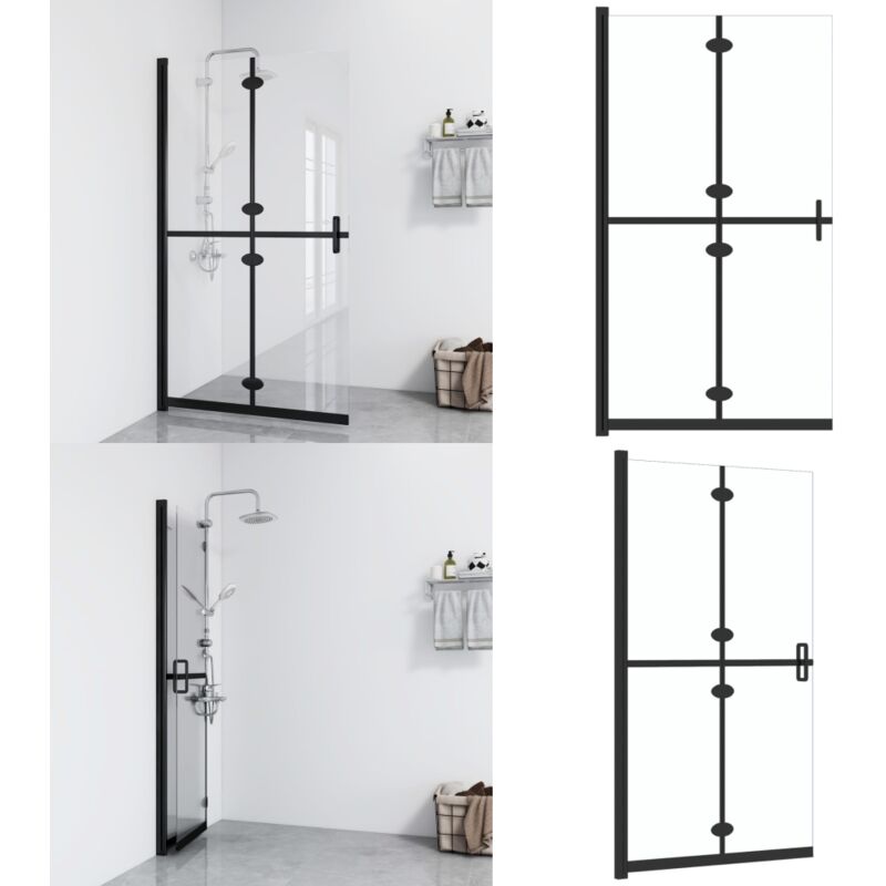 Faltbare begehbare Duschwand Transparentes esg Glas 70x190 cm - Dusche - Duschwand - esg Glas - Transparente Dusche - Klappbare Duschwand - Home &