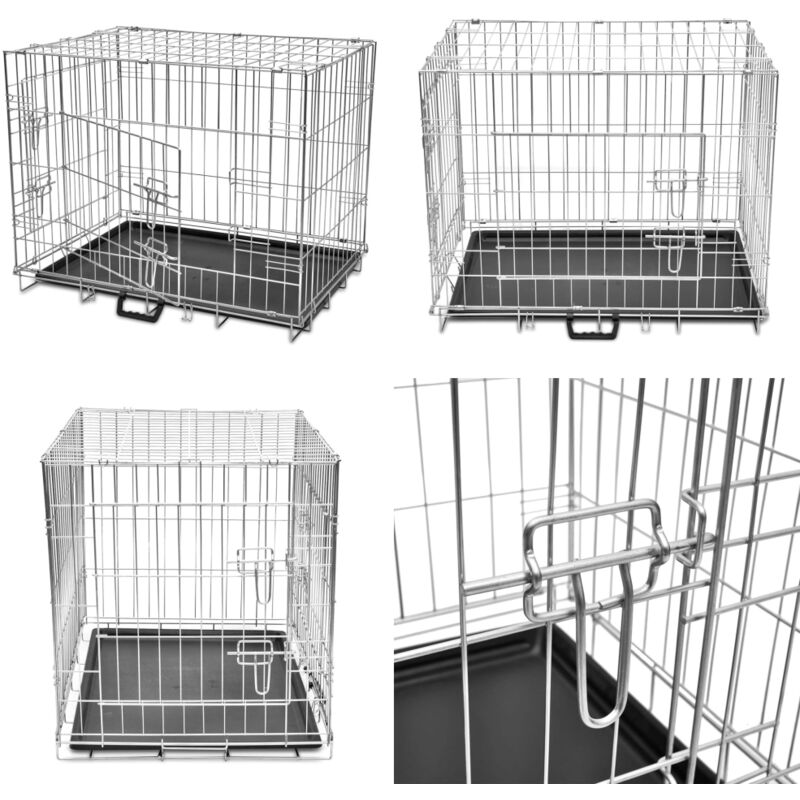 Vidaxl - Faltbare Hundebox Metall l - Hundebox - Hundeboxen - Home & Living - Schwarz