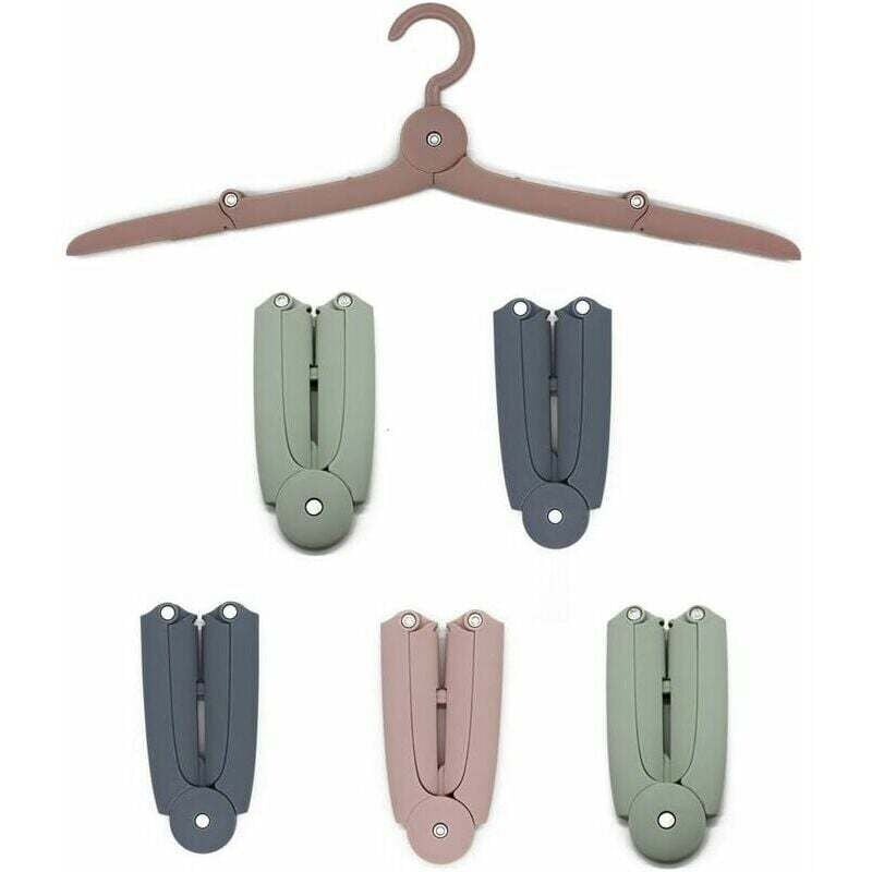 Faltbare Reise-Kleiderbügel, tragbare faltbare Kleiderbügel mit rutschfesten Rillen, für Familienreisen, Auto und Camping (6 Stück),