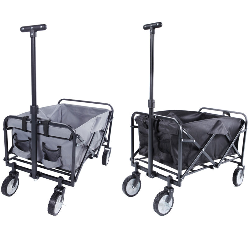 Inda-exclusiv - faltbarer Bollerwagen Handwagen Transportwagen-DYW54259+YW54265-schwarz-var