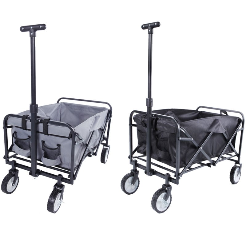 Inda-exclusiv - faltbarer Bollerwagen Handwagen Transportwagen-DYW54259+YW54265-grau-var