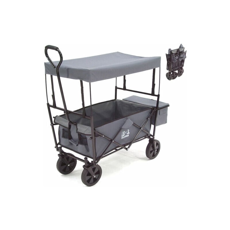 Apex - faltbarer Bollerwagen Strandwagen Gerätewagen Kinderwagen Handwagen 56601 grau