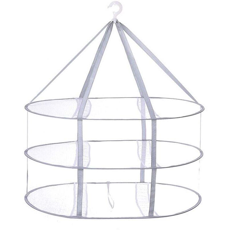 Faltbares Wäschenetz mit 3 Ebenen für Pullover, Feinwäsche, Bademode, T-Shirts und Trockenfrüchte winddichte Trockenfläche aus Netzgewebe mit