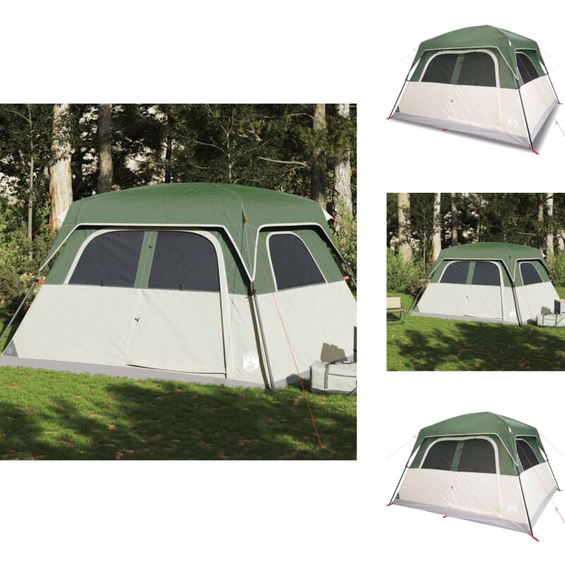 Familienzelt für 6 Personen Grün Wasserdicht - Campingzelt - Familienzelt - Wasserfestes Zelt - Gartenpartyzelt - Sommerzelt