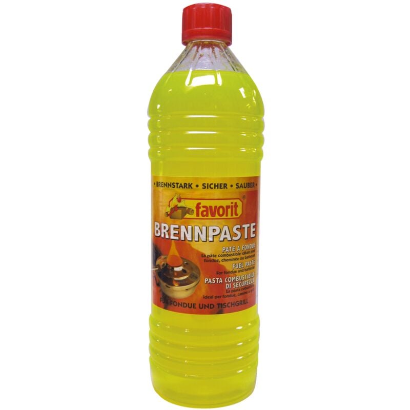 Favorit - Brennpaste 1805, 1 Liter, Bio-Alkohol, rußfrei, für Fondues usw.