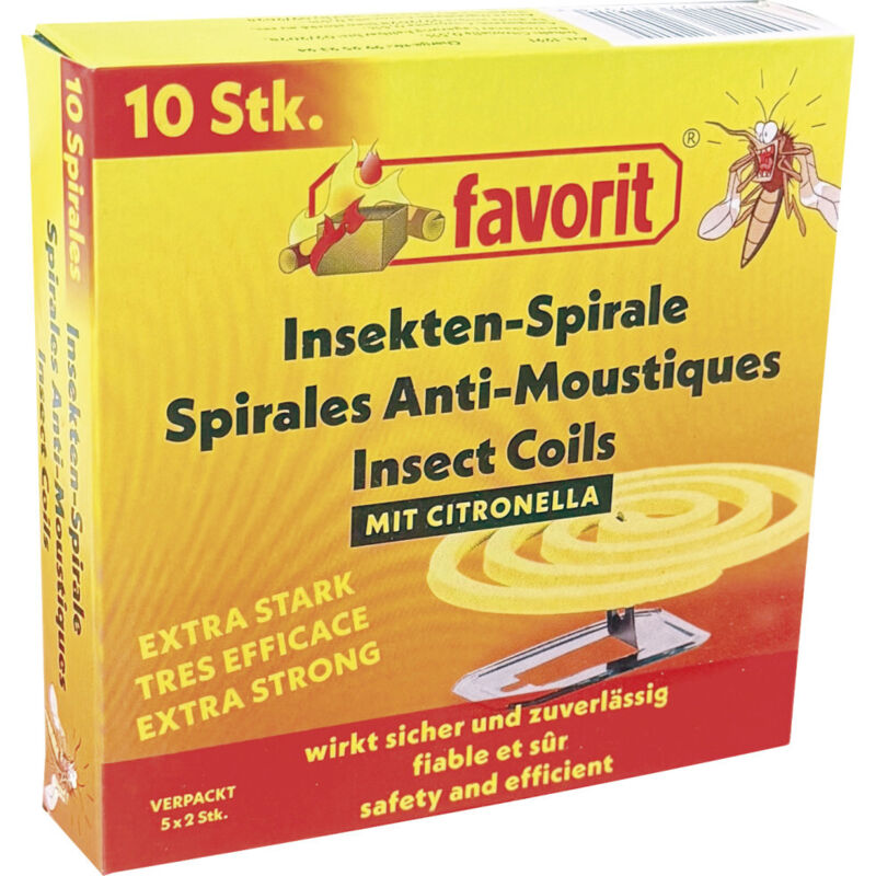 Favorit Insektenspiralen zur Insektenabwehr mit Citronella Duft 10er Pack Insektenvernichter