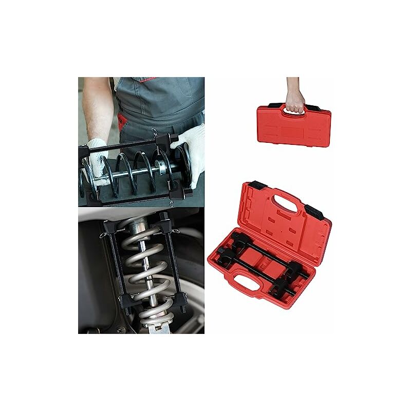 Federspanner 2X Montagespanner Set mit 4 Krallen Federspannersatz bis 370mm Universal Federspanner Auto Federn Spanner Tuning Tieferlegung YARDIN