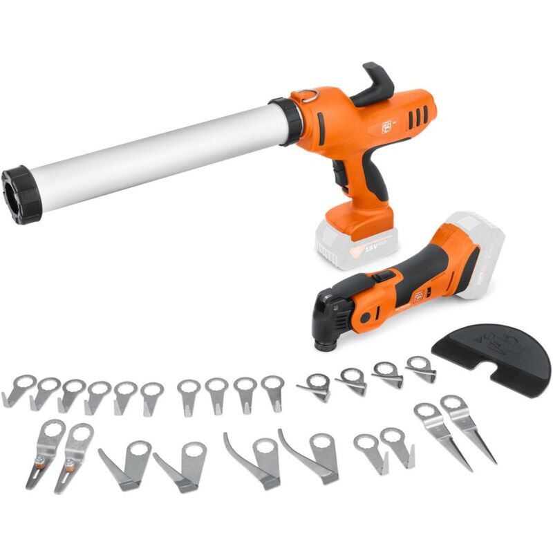 Fein - Akku-Kartuschenpresse und Akku-MultiMaster akp 18-600 as Autoglaser-Set ohne Akku und Ladegerät