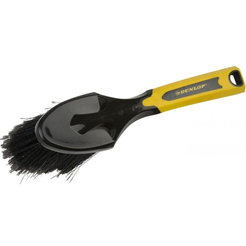 Radreinigungsbürste 25 cm, rutschfester Griff in Gelb geeignet für Felgen, Speichen