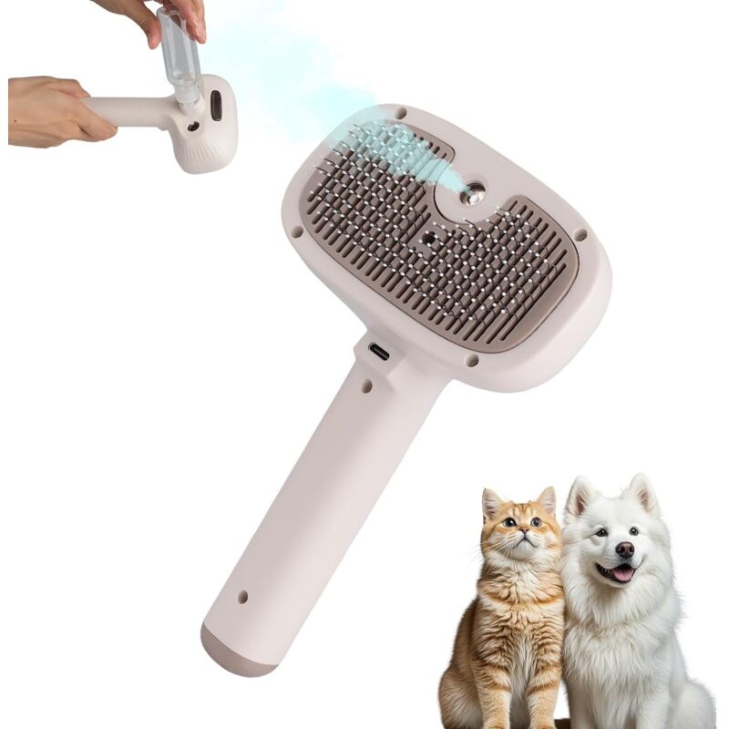 Fellbürste Hund Dampfbürste - Dampfbürste Hund, Hundehaarbürste für Kurzhaar, Unterfellbürste Hunde für Unterwolle, Katzenbürste, Hundebürste