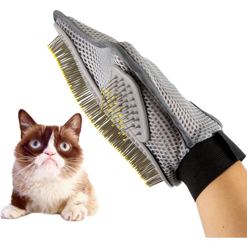 Ersandy - Fellpflege-Handschuhbürste für Hunde und Katzen, Haarentfernung, Badebürste