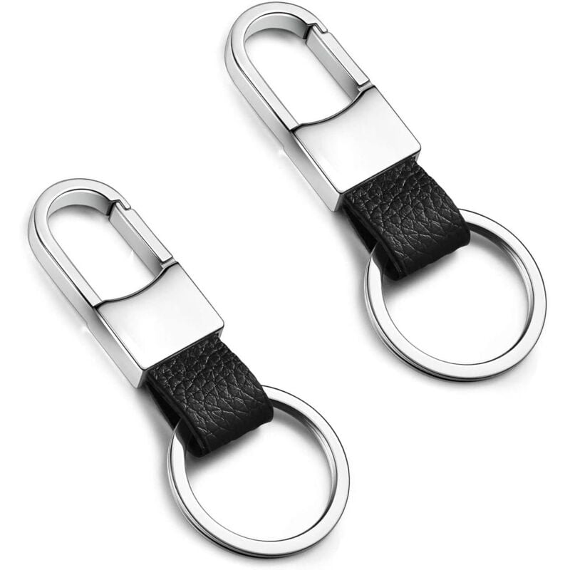 FENGCHUANG Herren-Schlüsselanhänger, Leder-Schlüsselanhänger, Auto-Schlüsselanhänger, Schlüsselhalter, einfacher Leder-Auto-Schlüsselanhänger