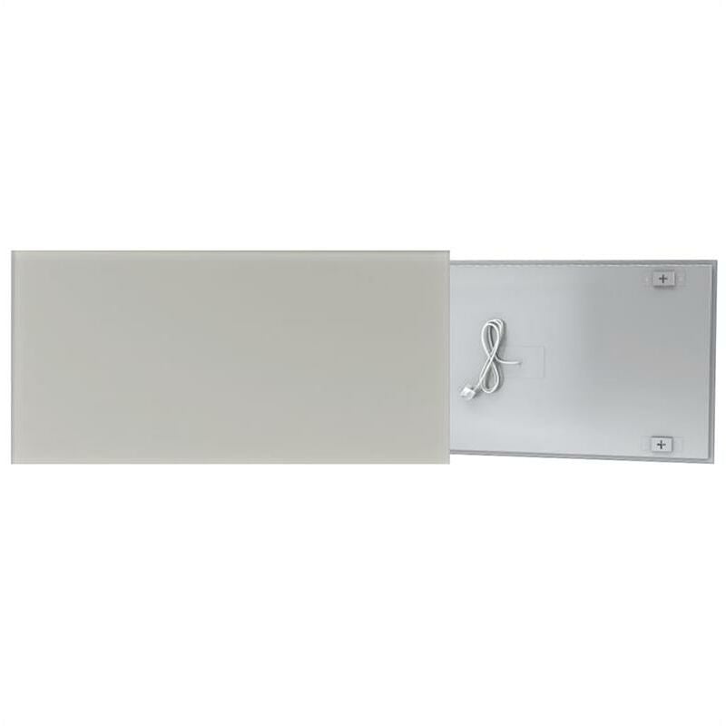 Ecosun Glasheizung Infrarotheizung 500/600 Watt Wandheizung Heizkörper Platinum / 500 - Fenix