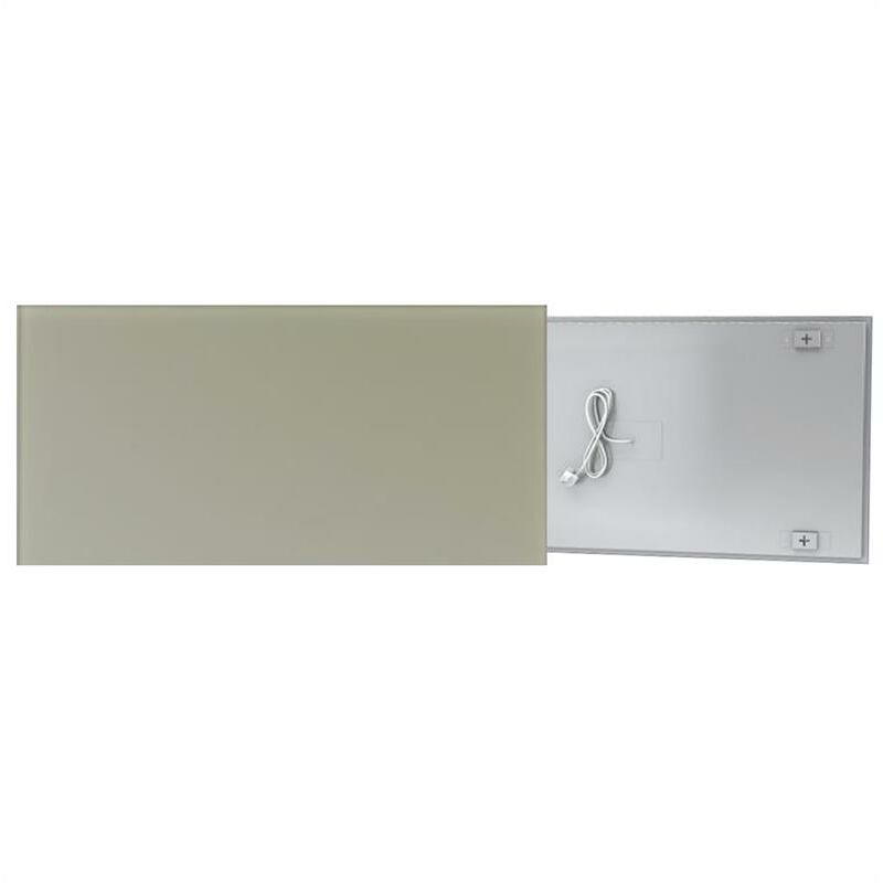 Ecosun Glasheizung Infrarotheizung 500/600 Watt Wandheizung Heizkörper Basalt / 600 - Fenix