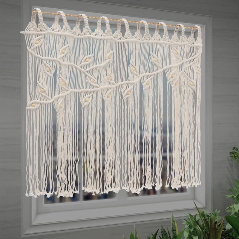 Fenster Wandbehang, Türdekorationsvorhang Trennwandvorhang, Große Handgemachte Gewebte Tapisserie Fenstervorhänge Boho Türvorhang für Wohnung