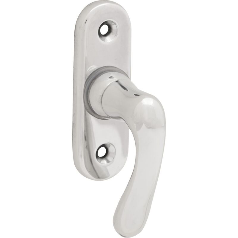 Grundmann - Fenstergriff wg elegant 505 - gebogen, vk 7 x 35 mm, Alu poliert