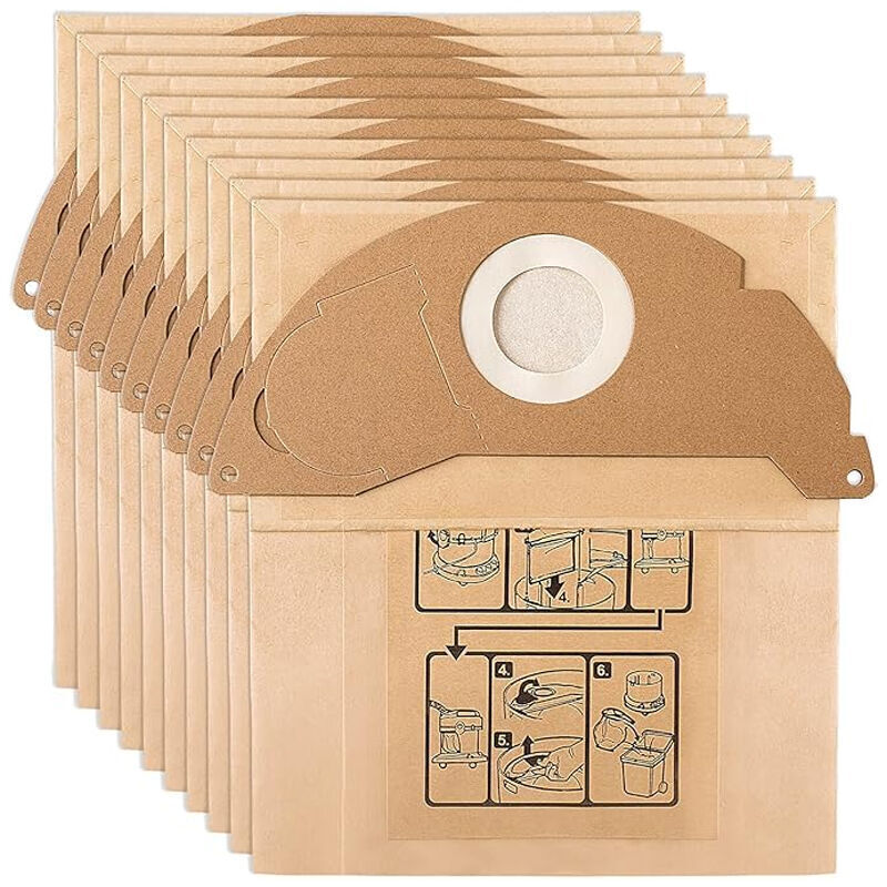 15 Beutel für Kärcher Staubsauger WD2 MV2 6.904-322.0 WD 2.200 WD2250 A2004 A2054 A2099, Ersatz für Kärcher Staubsauger.