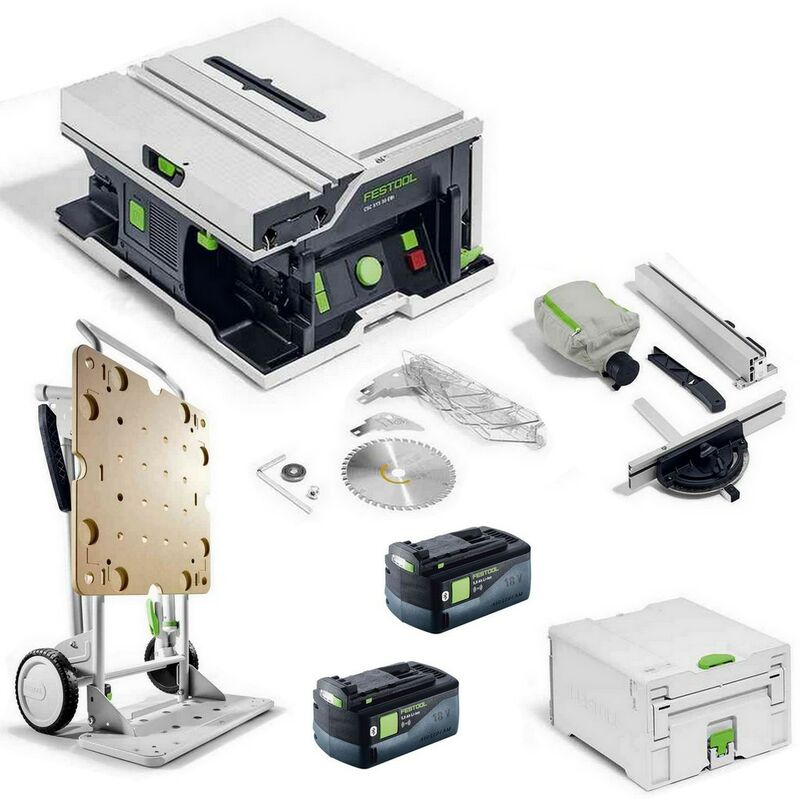 Festool Akku Tischkreissäge CSC SYS50 EBI-Basic + Untergestell + 2xAkku Säge Set
