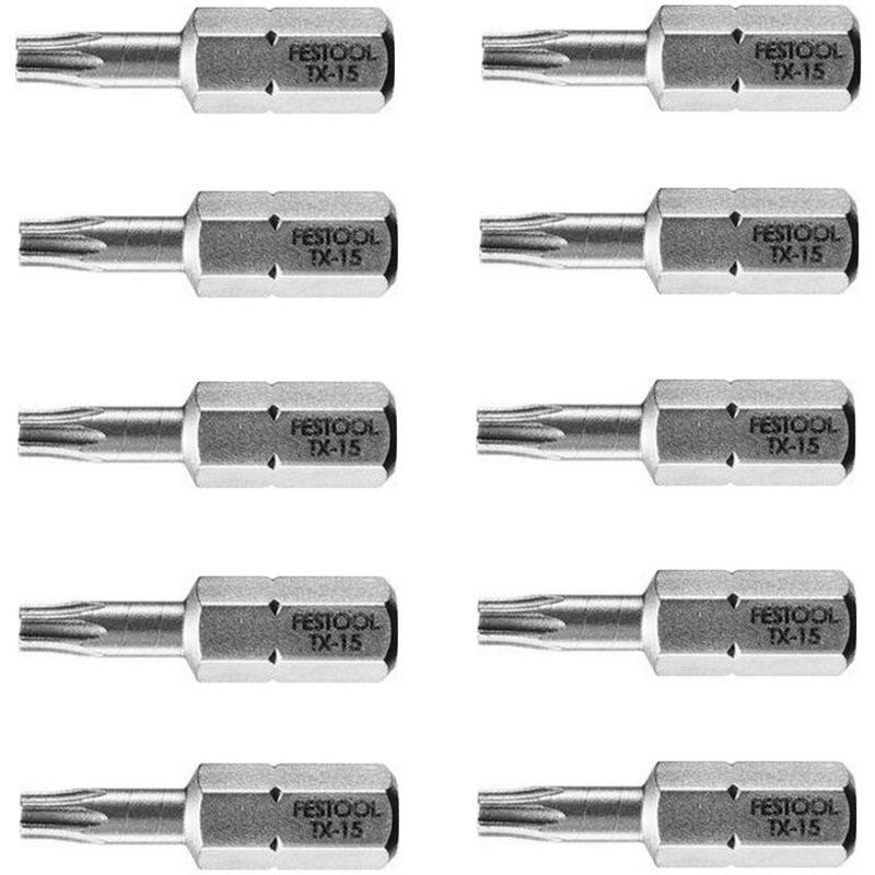 Bit Torx tx 15 25mm 10 Stück Akkuschrauber 490505 - Festool