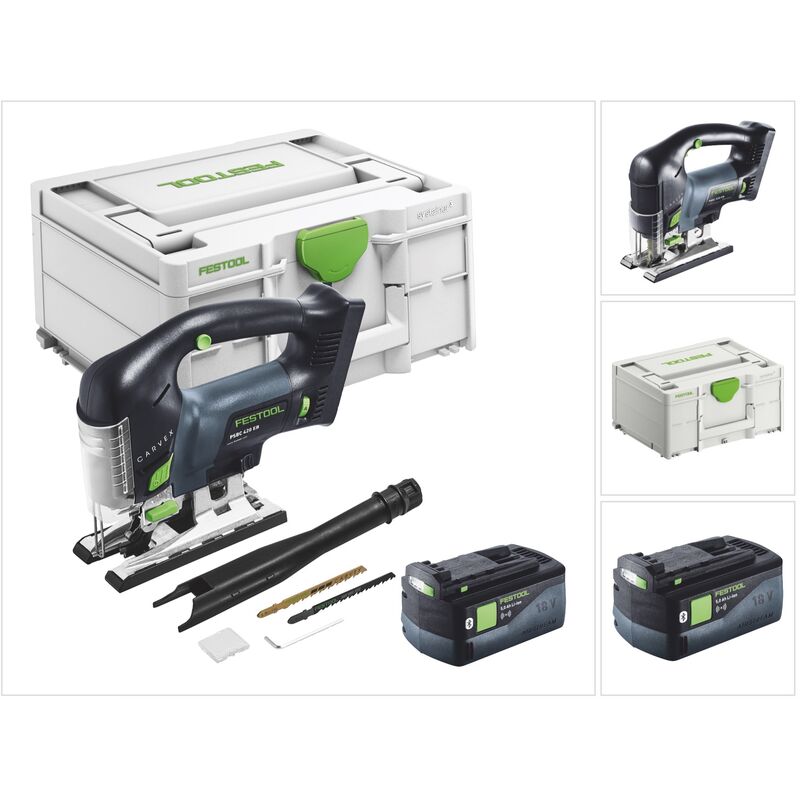 Festool CARVEX PSBC 420-Basic Akku Pendelstichsäge 18 V 120 mm Brushless + 1x Akku 5,0 Ah + Systainer - ohne Ladegerät