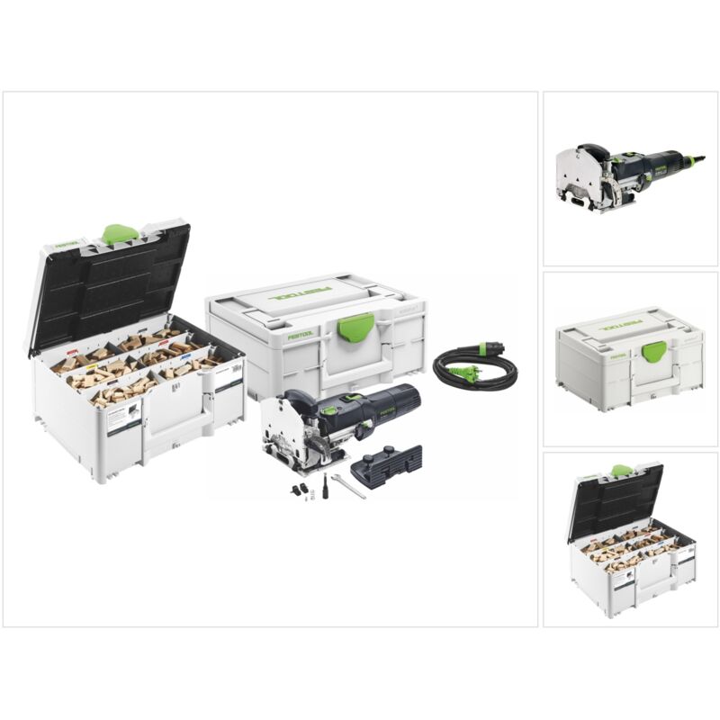 Festool DF 500 Q-Plus Dübelfräse 420 Watt 4 - 10 mm + 1060 tlg. DOMINO Dübel Buche Sortiment + Systainer