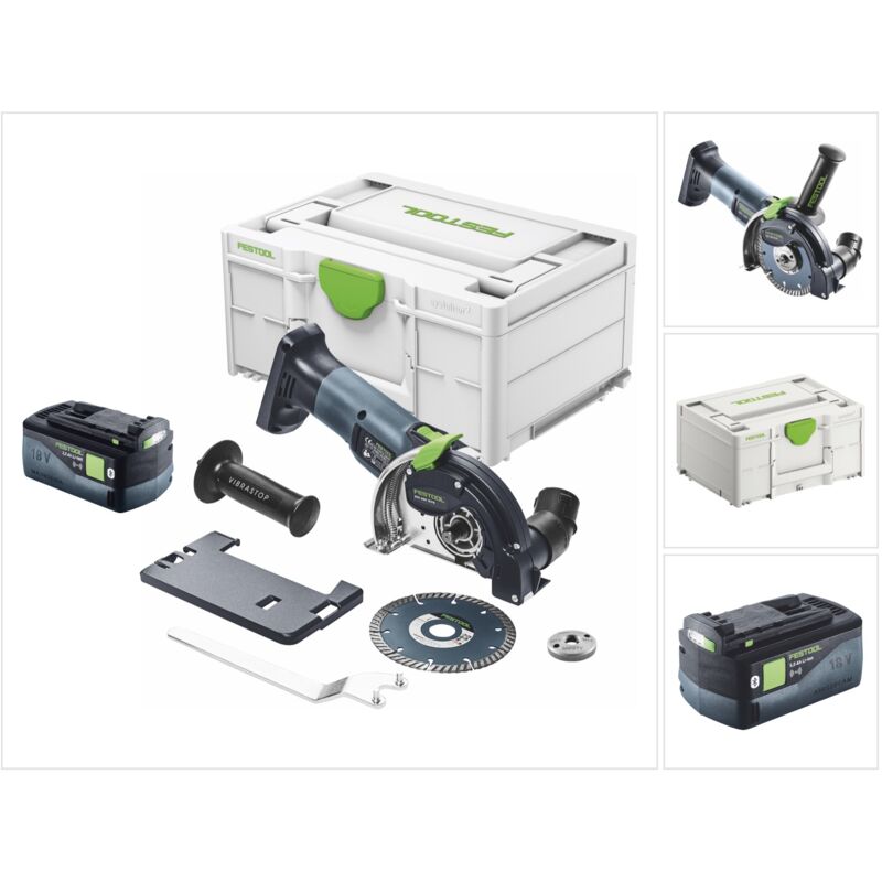 Festool DSC-AGC 18-125 FH EB-Basic Akku Freihandtrennsystem 18 V 125 mm Brushless + 1x Akku 5,0 Ah + Systainer - ohne Ladegerät
