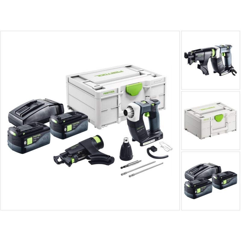 Festool DURADRIVE DWC 18-4500 Basic Akku Bauschrauber 18 V 14 Nm Brushless + 2x Akku 5,0 Ah + Ladegerät + Systainer