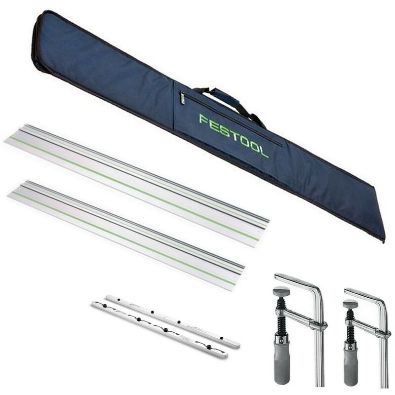 Führungsschiene Tasche Set 2 Schienen Verbinder FSV/2 2 Zwingen - Festool