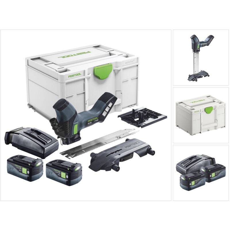 Festool ISC 240 EB-Basic Akku Dämmstoffsäge 18 V 240 mm + 2x Akku 5,0 Ah + Ladegerät + Systainer
