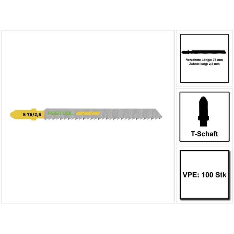 Festool Stichsägeblatt S 75/2,5/100