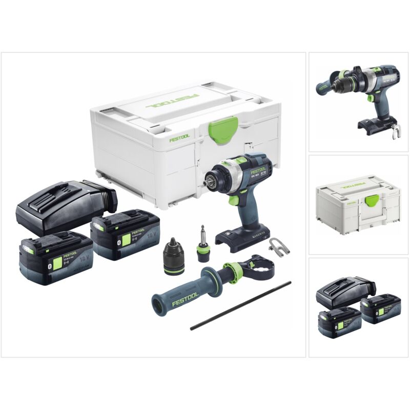 Festool TPC 18/4 I-Basic Akku Schlagbohrschrauber 18 V 75 Nm Brushless + 2x Akku 5,0 Ah + Ladegerät + Systainer