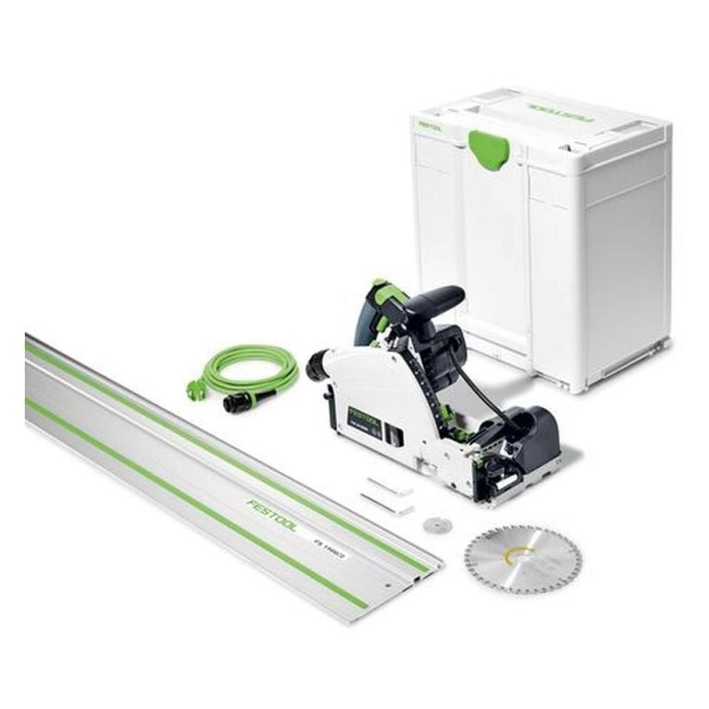 Vorritzer-Tauchsäge tsv 60 KEBQ-Plus-FS, incl. Kreissägeblatt, Führungsschiene, Zubehör, Systainer - Festool