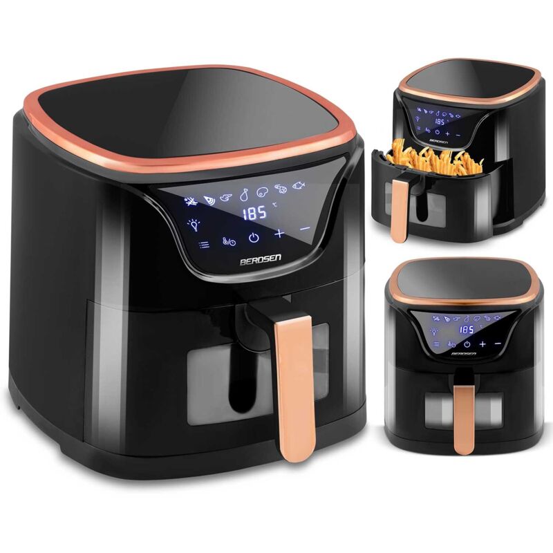 Fettfreie Fritteuse BD-652, Schwarz und Gold