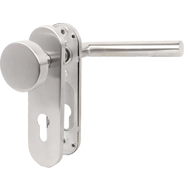 Lienbacher - Feuerschutzbeschlag Schutzbeschlag Türgriff Edelstahl Mod. Nero Knopf - Drücker