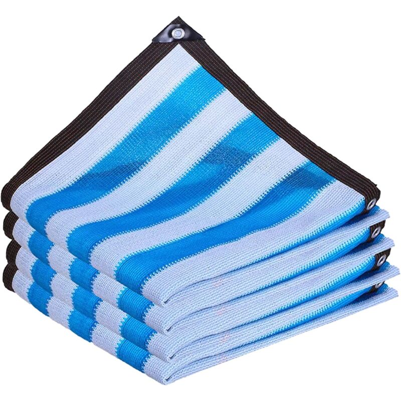 Jn.songs - Garten Schattierungsnetz, Schattennetz mit Ösen für Pergola, Terrasse, Pflanzen, Gewächshaus, Hühnerstall, Blau - 2x3m