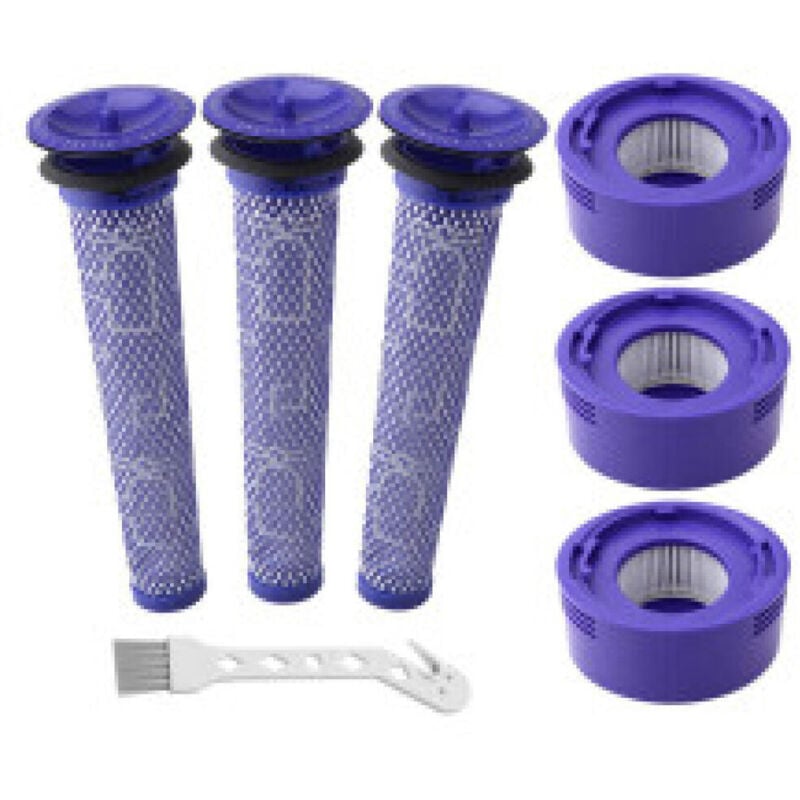 Filter für Dyson V8/V7, waschbare Ersatzfilter für Dyson V7/V8 Absolute Staubsauger, Staubsaugerzubehör für Dyson V8 mit 3 HEPA-Nachfiltern, 3
