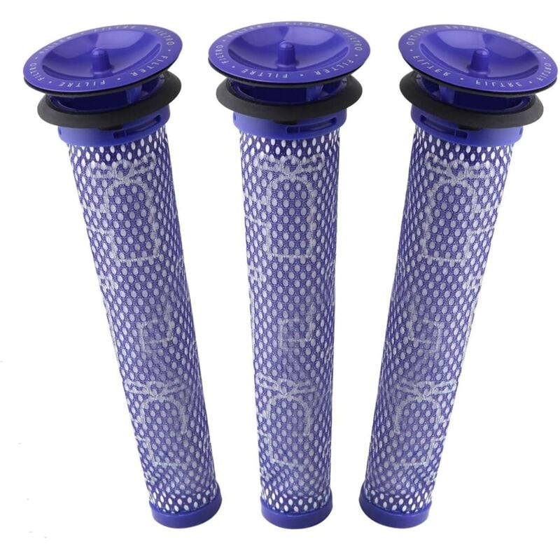 Filter für Dyson V8/V7, waschbare Ersatzfilter für Dyson V7/V8 Absolute und Animal Staubsauger, Staubsaugerzubehör für Dyson V8 mit 3 HEPA-Vorfiltern
